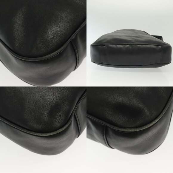 GUCCI Bamboo Hand Bag Leather Black Gold 001 2852 1577 0 - Picture 10 of 12